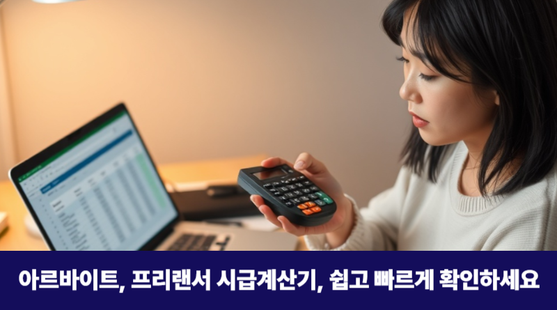 아르바이트 프리랜서 시급계산기